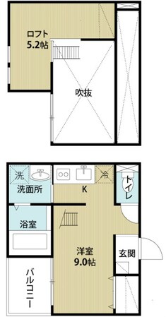 平安通駅 徒歩5分 2階の物件間取画像